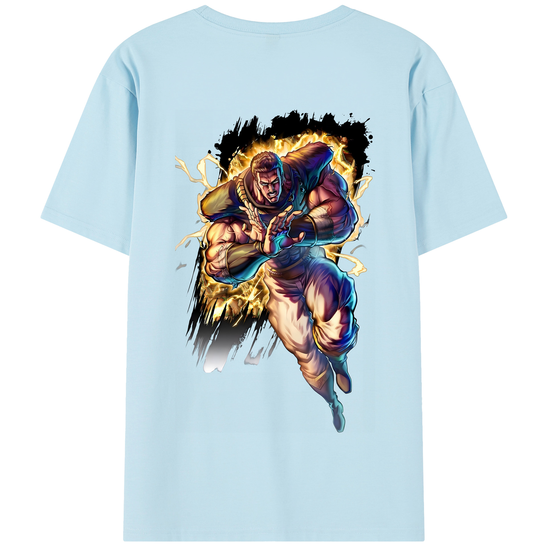 （画像用） 北斗の拳 Fist of the North Star 綿100％半袖Tシャツ（背面プリント）